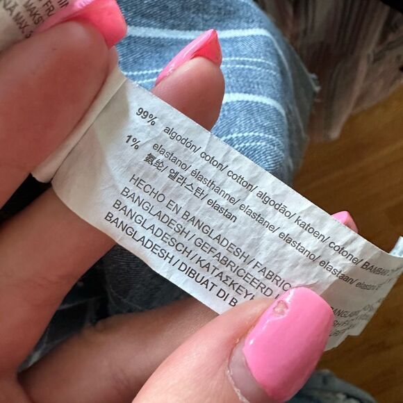 WOMEN'S ZARA DENIM RUFFLE HIGH LOW SKIRT white striped asymmetrical size xs - Picture 6 of 9